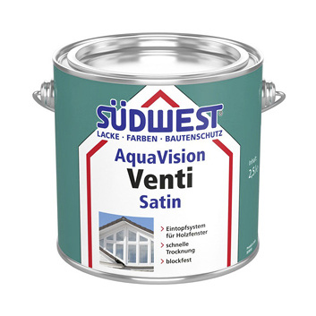 <p>
</p>

<p>
Hält Maß: Der wasserbasierende Holzlack „AquaVision Venti Satin“ von Südwest schützt maßhaltige Holzbauteile – und ist jetzt auch vielfältig tönbar.
</p> - © Foto: Südwest

