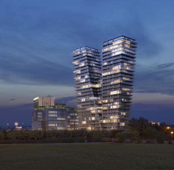 Der V-Tower Prag wird in 2017 in dem beliebten Wohn- und Geschäftsviertel Pankrac fertig gestellt. Der Neubau ist 104 Meter hoch und bietet auf 30 Stockwerken 120 Apartments.