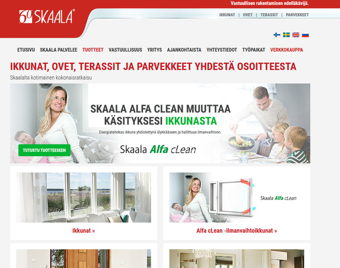 Die Internetseite des finnischen Marktführers Skaala. - © Screenshot

