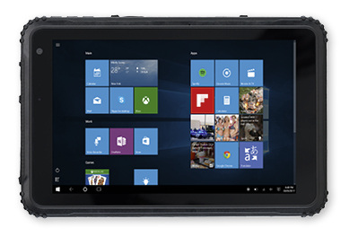 
Das widerstandsfähige Baustellen-Tablet von Caterpillar läuft mit Betriebssystem Windows 10.



