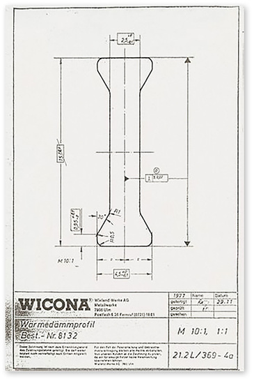 <p>
</p>

<p>
1977 konnte Ensinger die ersten serienmäßig aus glasfaserverstärktem Polyamid 6.6 hergestellten Wärmedämmstege an Hersteller von Aluminiumfenstern ausliefern.
</p> - © Foto: Ensinger

