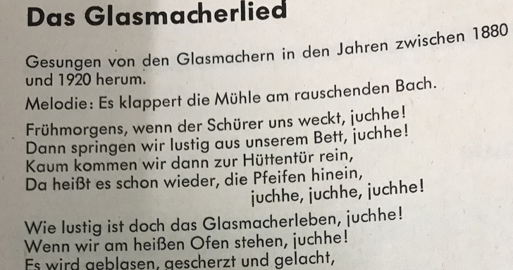 Das Glasmacherlied.