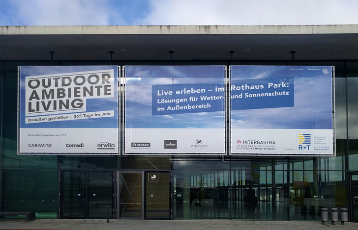 Mit der Sonderausstellung R+T Outdoor - Ambiente - Living zeigen sich die Vorboten der kommenden R+T, die am 27. Februar 2018 beginnt.