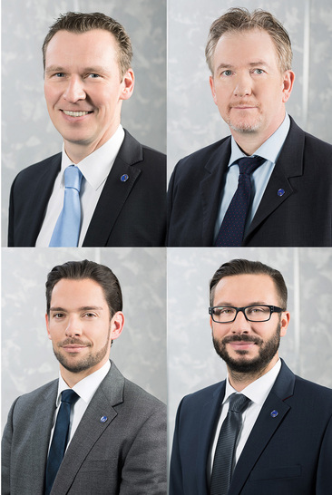 v.l.oben nach unten: Lars Albrecht, Marc Freis, Christian Kämpf und Robert Tänzel