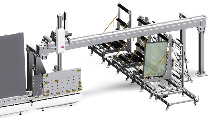 <p>
</p>

<p>
Das neue Lisec Handlingsystem für Isoliergläser besteht aus einer Portalanlage (UTS-B) und einem mobilen Elementpuffer (MEB-B). 
</p> - © Foto: Lisec

