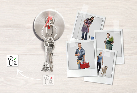 



Der mechanische Schließzylinder ermöglicht zeitlich begrenzten Zutritt.
