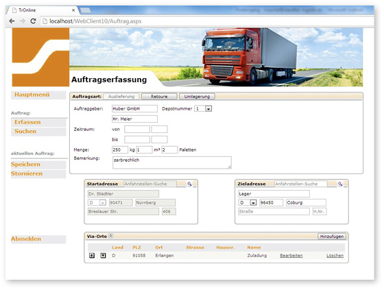 



Der Trampas WebClient für Auftrags- und Tourenplatzierung sowie -verfolgung über das Inter-/Intranet
