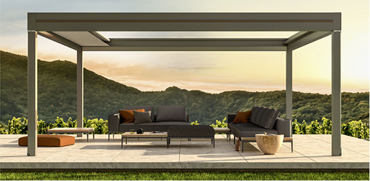 



Ihre freistehende, kubische Bauweise macht die Pergola-Markise zu einem optischen Highlight. Die Markteinführung in D, AT, NL, BE und LUX soll im Juli 2018 erfolgen.
