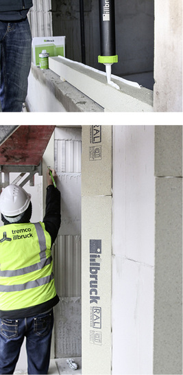 
Das Vorwandmontage-System besteht aus Konstruktionszargen, die um die Fensteröffnung herum befestigt werden. Die Befestigung durch die Klebung ist auf allen Untergründen von Porenbeton bis Kalksandstein, sogar an Fichtenholz möglich. 



