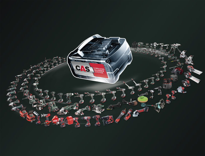 Ein Akku für alles — Neun Elektrowerkzeug-Hersteller präsentieren mit CAS ein gemeinsames Akku-System