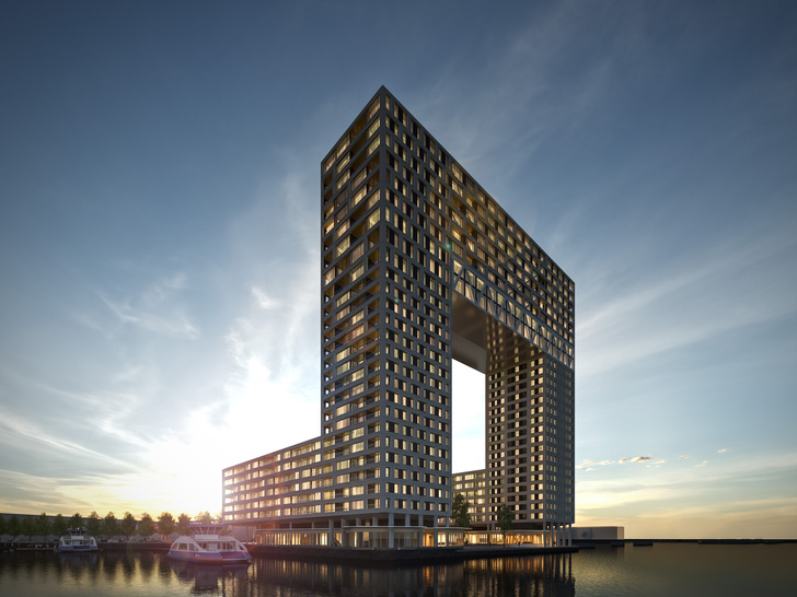 Rund 700 Fenster und Fenstertüren des exklusiven Penthousekomplexes “De Pontsteiger“ in Amsterdam sind mit Beschlagtechnik von Siegenia ausgestattet. - © CIIID/Cees van Giessen
