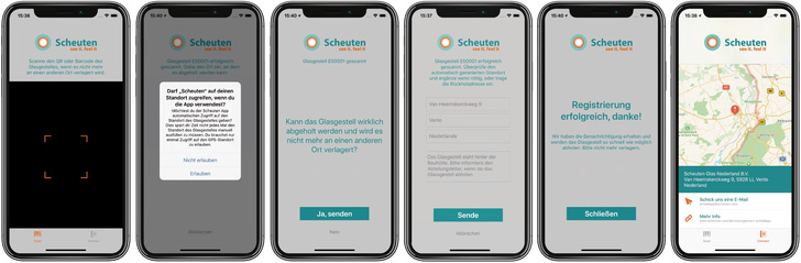 Mit nur ein paar Klicks kann man jetzt die Gestelle von Scheuten mit dem Smartphone freischalten.