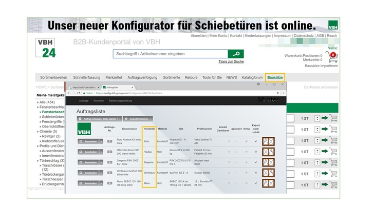 Der neue Konfigurator kann ab sofort auf der VBH-Website abgerufen werden. - © VBH
