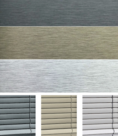 



Die neuen CDL Lamellenfarben: Dunkelgrau, Bronze und Silber, matt und gebürstet.
