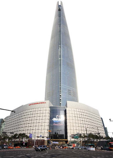 



Lotte World Tower: Der höchste Wolkenkratzer Südkoreas ragt in Seoul 555 Meter in den Himmel. 
