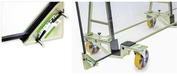 <p>
</p>

<p>
Der Kantenschutz in Kombination mit (zerlegbaren) Transportgeräten sorgt dafür, dass die Scheiben sicher ihren Bestimmungsort erreichen.
</p> - © Foto: transportsolution

