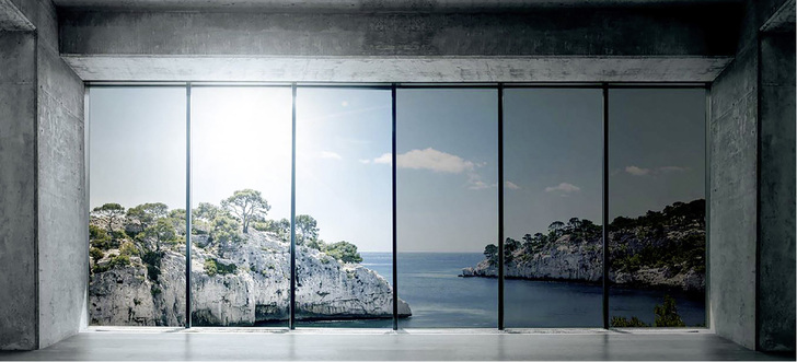 



Eleganter Sonnenschutz durch schaltbare Gläser von Halio. Die Tönung erfolgt absolut gleichmäßig in Graunuancen.
