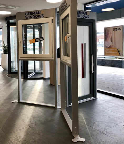 ShowMotion konnte Präsentationsmöbel z.B. an den Hersteller German Windows aus dem Münsterland (Südlohn-Oeding) vertreiben.