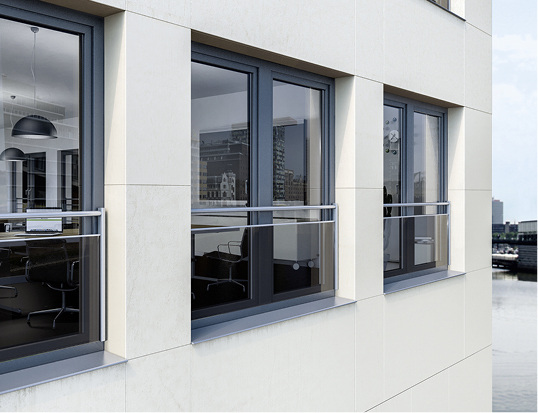 <p>
</p>

<p>
Absturzsicherung in der Glas- und Stangen-Variante, die direkt am Fensterprofil montiert wird.
</p> - © Foto: Schüco

