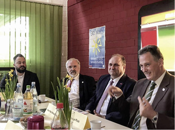 
André Urban, Heinrich Abletshauser, Hans Peter Wollseifer, Ingo Plück (v. l.) bei der Pressekonferenz



