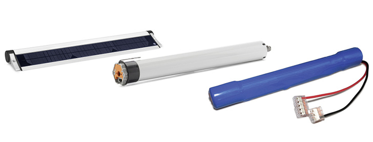 



Antriebsmotor + Solarpanel + Akkupaket bieten vor allem im Bestandsbau bei fehlendem Stromanschluss interessante Lösungsansätze, um vollkommen autark Rollläden oder Markisen zu motorisieren.
