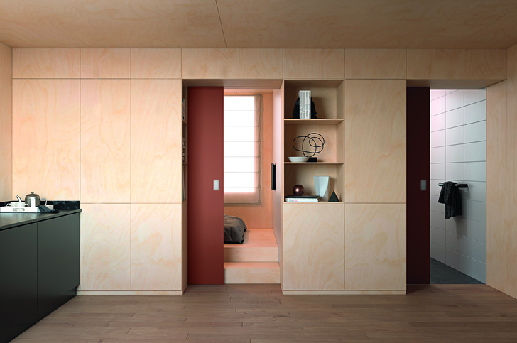 Das intelligente Türsystem von Wingburg lässt auch kleine Räume optisch größer wirken. - © Wingburg
