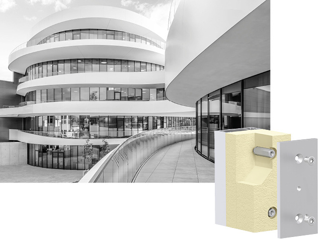 
Fix’n Slide von Glassline ist ein geprüftes System, um größere Lasten an gedämmten Außenwänden sicher zu befestigen. 



