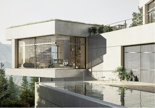 



Mit der neuen Ecklösung ohne jedes Drahtseil oder Führungsschienen schafft man neue architektonische Grenzen oder hebt sie je nach Auge des Betrachters auf.
