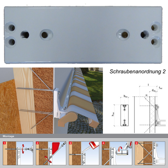 Markisenbefestigung durch WDVS auf einem Holzständer