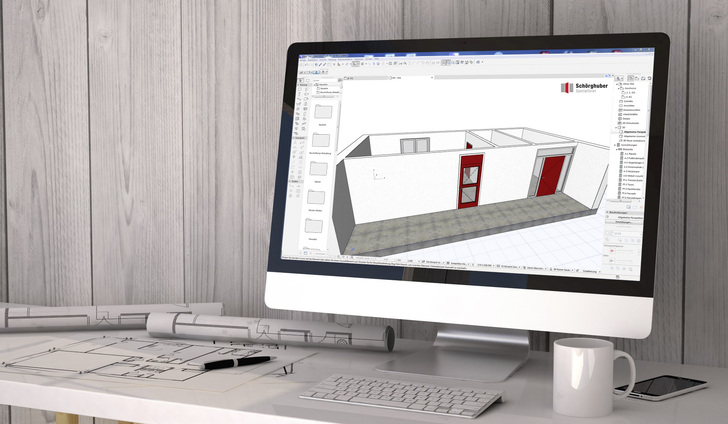 Um Planer bei BIM zu unterstützen, stellt Schörg­huber nun BIM-Daten für Türen zur Verfügung. Diese ­können zunächst mit Archicad genutzt werden.