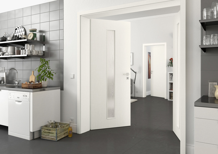 Ob in heller oder dunkler Ausführung: CPL Karo macht Innentüren zum stilvollen Blickfang. - © Prüm Türenwerk GmbH
