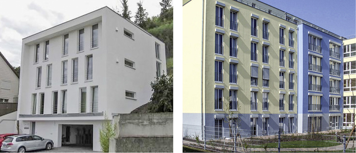 



Bild 1 und 2: Bodentiefe Fensterelemente mit Anforderungen an die Absturzsicherung prägen die moderne Architektur in Wohn- und Nichtwohnbauten.
