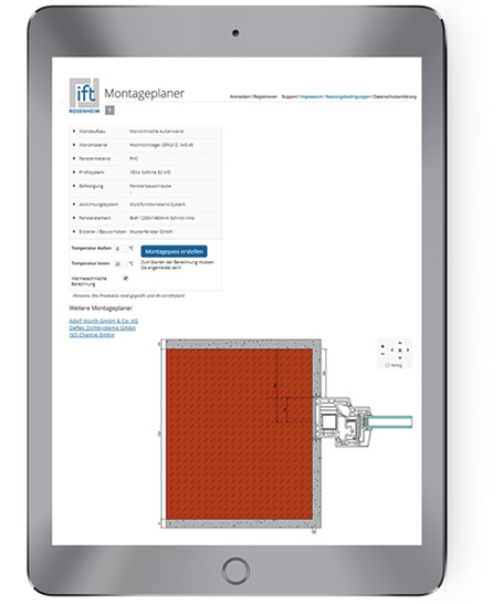 



Der Montageplaner ermöglicht Anwendern eine einfache Planung der fachgerechten Montage von Bauelementen.
