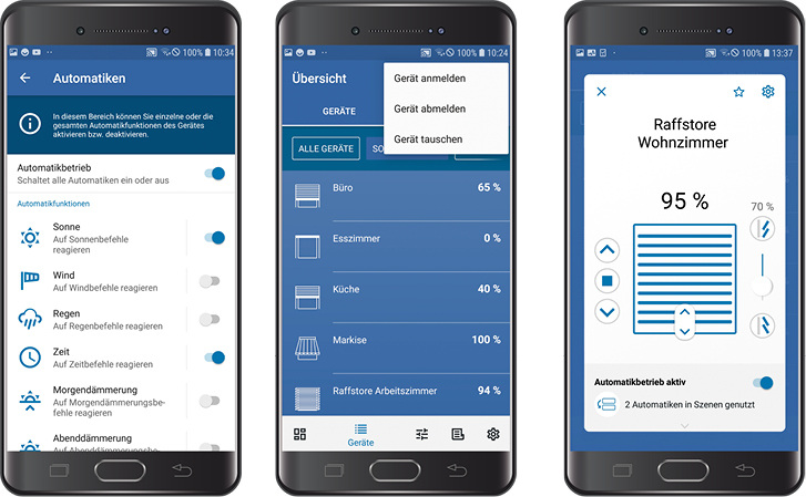



Alles kann nun über Handy oder Tablet programmiert werden. Die Geschwindigkeit, mit der zukünftig Szenen abgearbeitet werden oder ein Software-Update durchgefuhrt wird, wurde dabei deutlich erhöht.
