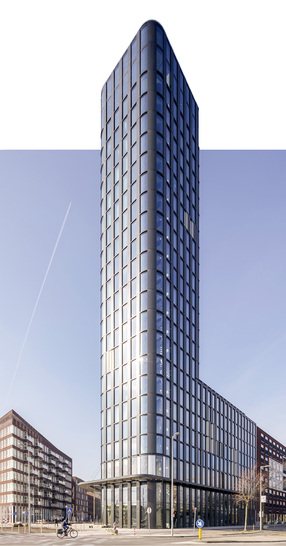 
Die gebogenen Gebäudeecken aus VSG-Scheiben stellten eine besondere Herausforderung dar.



