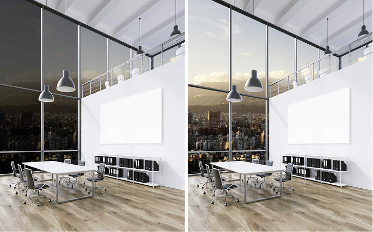 



Die Fassade von morgen regelt sich automatisch, beinhaltet einen dynamischen Sonnenschutz mit schaltbaren Gläsern, bietet eine perfekte Wärmedämmung und natürliche Lüftung, alles in einer schlanken Konstruktion.
