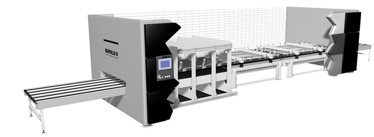 <p>
</p>

<p>
Der Bürckle IFL Prozess (IFL: Inline Flat Lamination) wurde für eine schnelle Lamination von Verbundgläsern entwickelt.
</p> - © Bürckle

