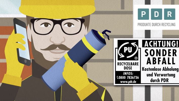 Schulungspaket für die richtige Entsorgung von PU-Schaumdosen