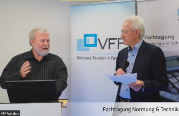 Prof. Franz Feldmeier (l.), Rosenheim, und Christian Anders, VFF Obmann des Technischen Ausschusses, der die Veranstaltung moderierte.