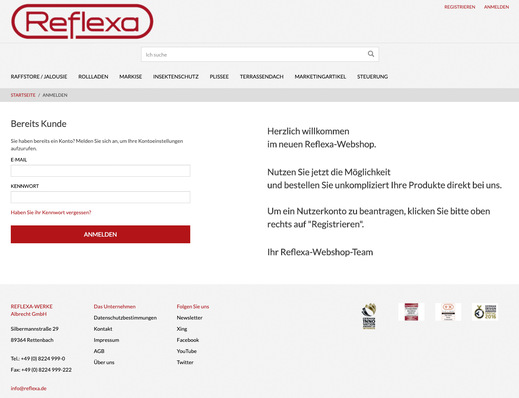 Da der Shop nur für registrierte Fachhändler – und solche, die dies werden wollen – zugänglich ist, bietet er auch eine Reihe kundenindividueller Features.