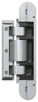 Das verdeckt liegende Bandsytem Tectus Glas von Simons werk lässt sich leicht ­montieren und ist bis 80 kg belastbar.