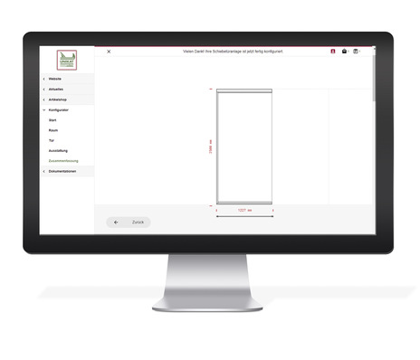 Raumhohe Schiebetüranlagen lassen sich i﻿m „Unikat“-Schiebetürshop konfigurieren und sogar ­kalkulieren.