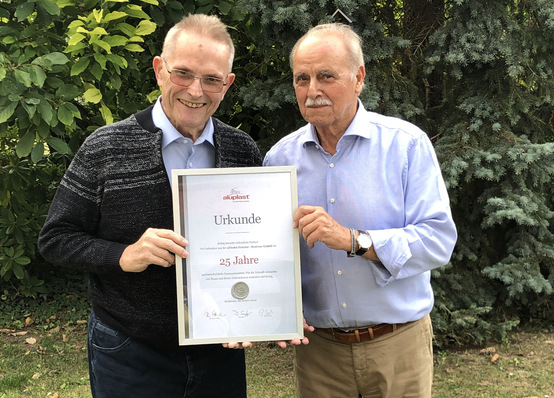 Alfred Bohn (l.) mit Manfred J. Seitz im Oktober 2020