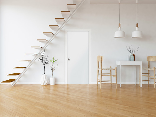 Mit der in der Wand versteckten Steelbox präsentiert OPK eine einfache und  elegante  Lösung, um Schiebetüren in Trockenbauwände zu integrieren. 