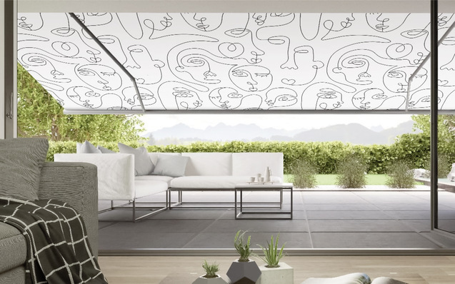 Modern, kunstvoll, wetterresistent: Der Latexdruck „Faces“ überzeugt die Jury durch die gekonnte Verbindung von Design und Technik.