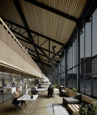 Bei der Sanierung früherer Bahnhofshallen in Brüssel kommen heute schaltbare Halio Gläser zum Einsatz und übernehmen dort den Sonnenschutz.