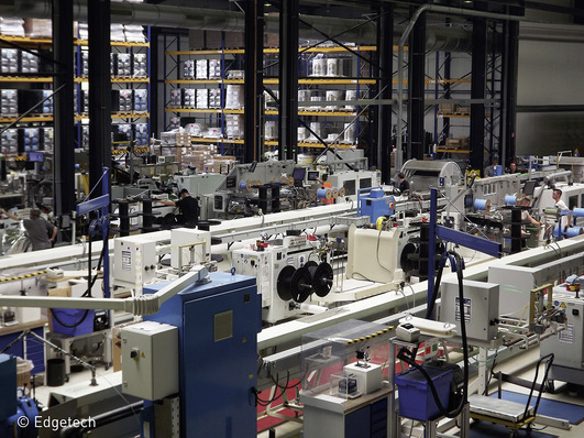 Ein Blick in die Heinsberger Produktion der Super Spacer von Edgetech.