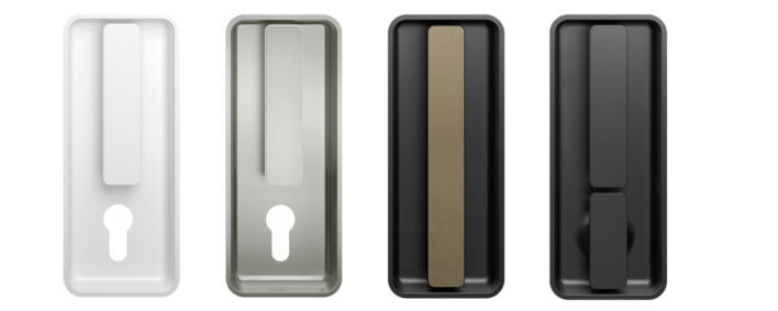 Die ausgezeichneten FSB Schie­be­tür­mu­scheln des Produkt­designer Michael Schmidt.