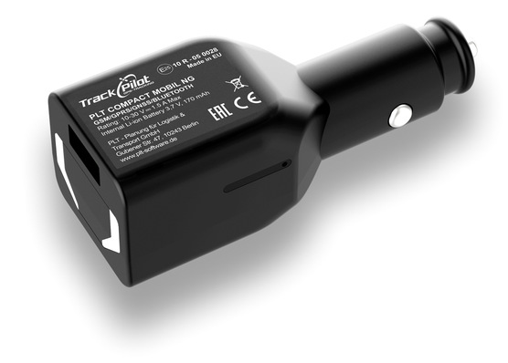 Der GPS-Sender PLT Compact Mobile NG wird einfach in die 12-V-KFZ-Steckdose gesteckt