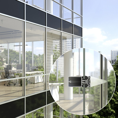 Neue Kooperation: Schüco Fassaden werden künftig auch mit Fineo-­Vakuum-Isoliergläsern ausgestattet, eine Technologie-Entwicklung von AGC.